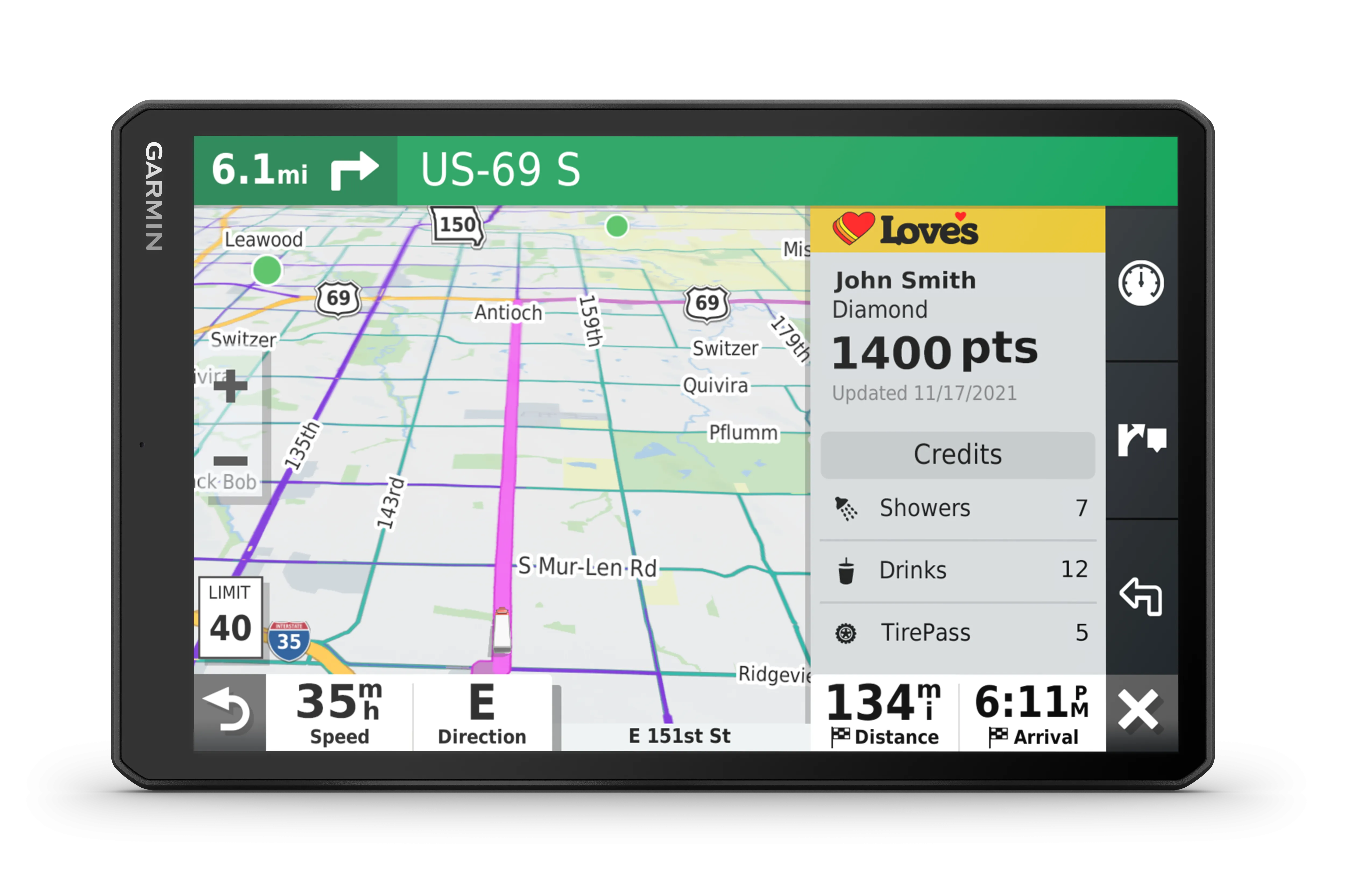 Garmin dezl OTR1010 Easy-to-Read 10" GPS Truck Navigator