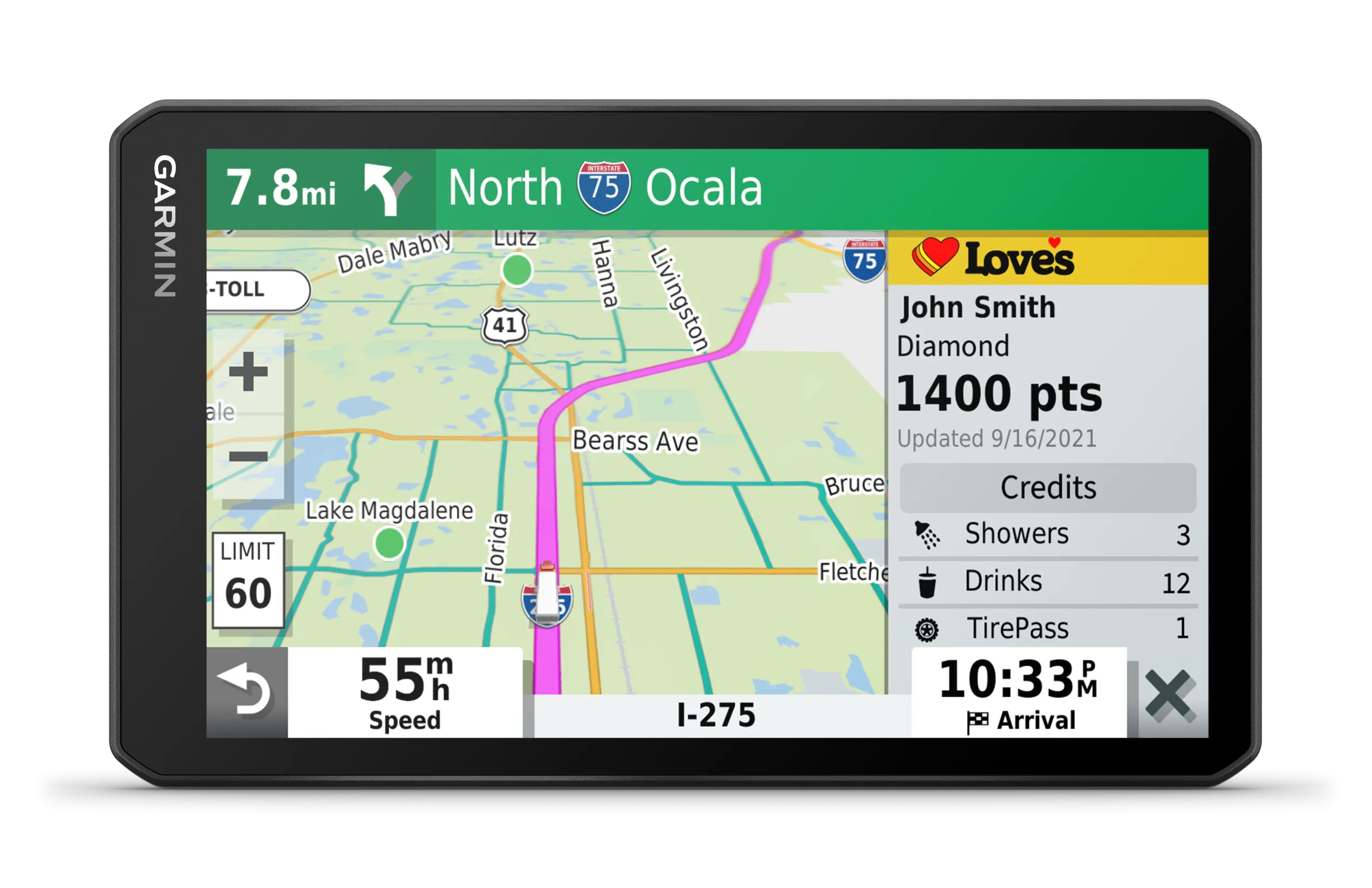 Garmin dezl OTR710 Easy-to-Read 7" GPS Truck Navigator 010-02739-00
