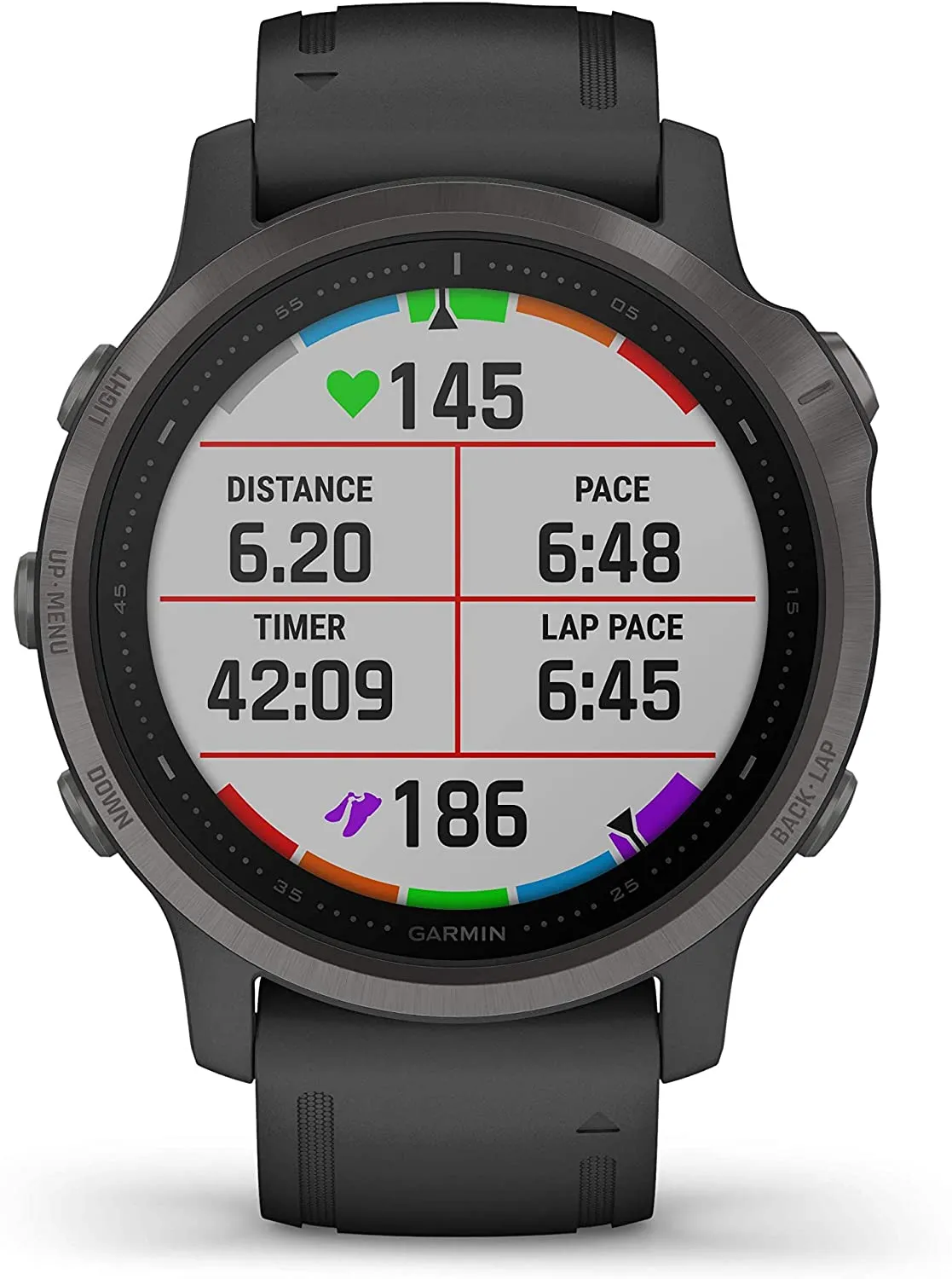 Garmin Fenix 6S Smaller-Sized Multisport GPS Watch with Ultimate Power Bundle (Sapphire/Carbon Gray DLC with Black Band)