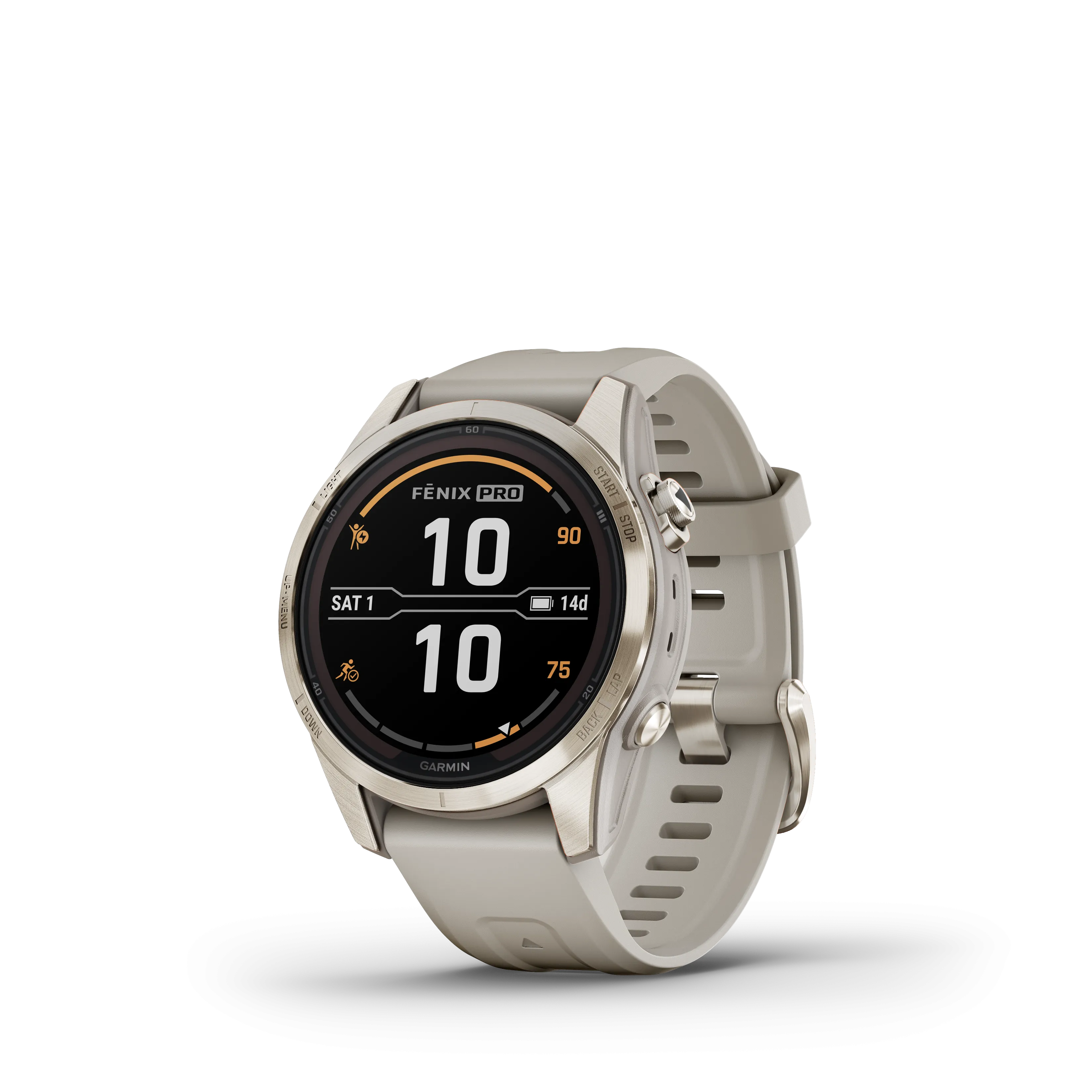 Garmin Fenix® 7s Pro Gps Smartwatch - Health Monitoring With Solar Charging, 42mm - Soft Gold|Garmin Fenix® 7s Pro Montre Gps Intelligente - Suivi De La Sante Avec Chargement Solaire, 42 Mm - Or