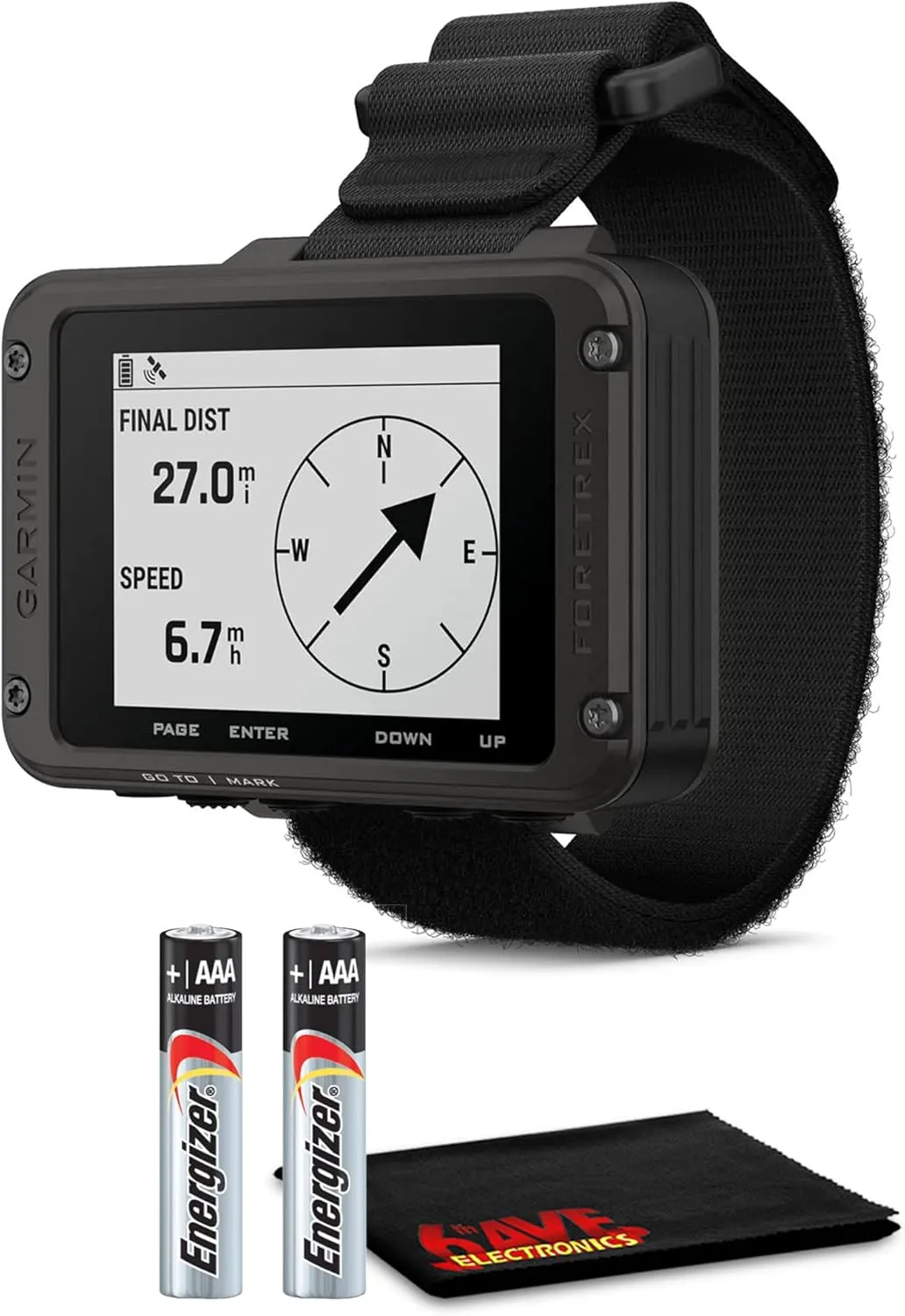 Garmin Foretrex 801 - Wrist Mounted GPS Navigator with Strap for Hunters, Hikers & Military Men - Tactical Watch for Outdoor Recreation, Upgraded Multi-Band GNSS and Longer Battery Life