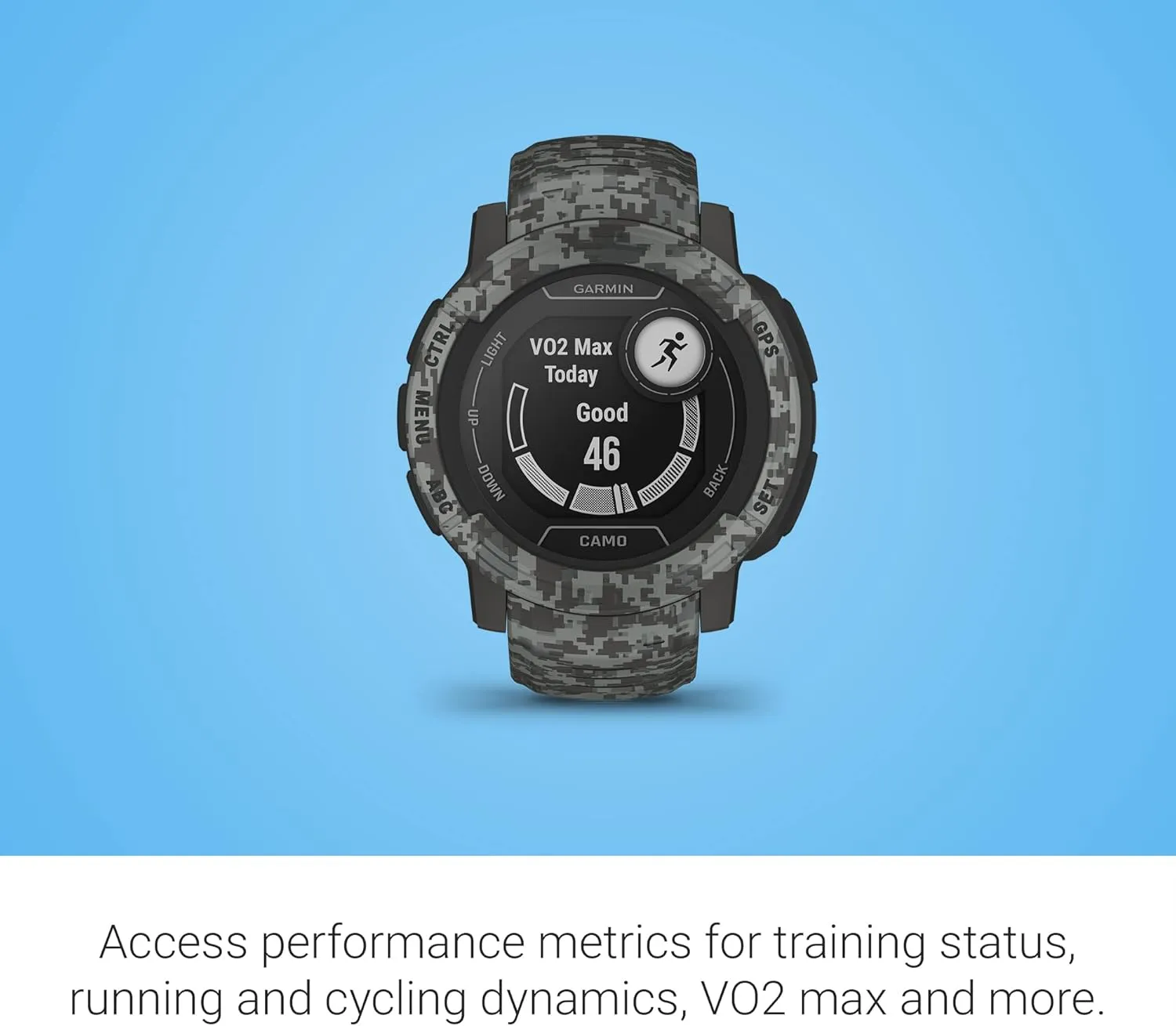 Garmin Instinct 2, Camo-Edition, GPS Outdoor Watch, Multi-GNSS Support, Tracback Routing, Graphite Camo (Renewed), 45 MM