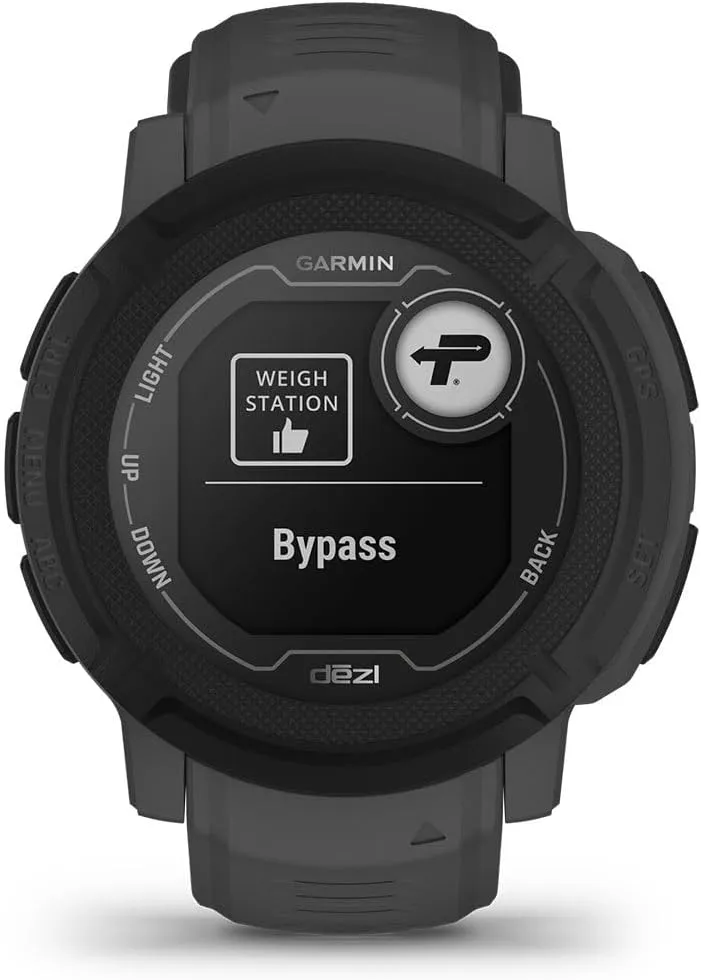 Garmin Instinct 2, dezl Edition, Rugged Trucking Smartwatch, Easy Break Planning, Compatible with the dezl OTR Navigator, Black