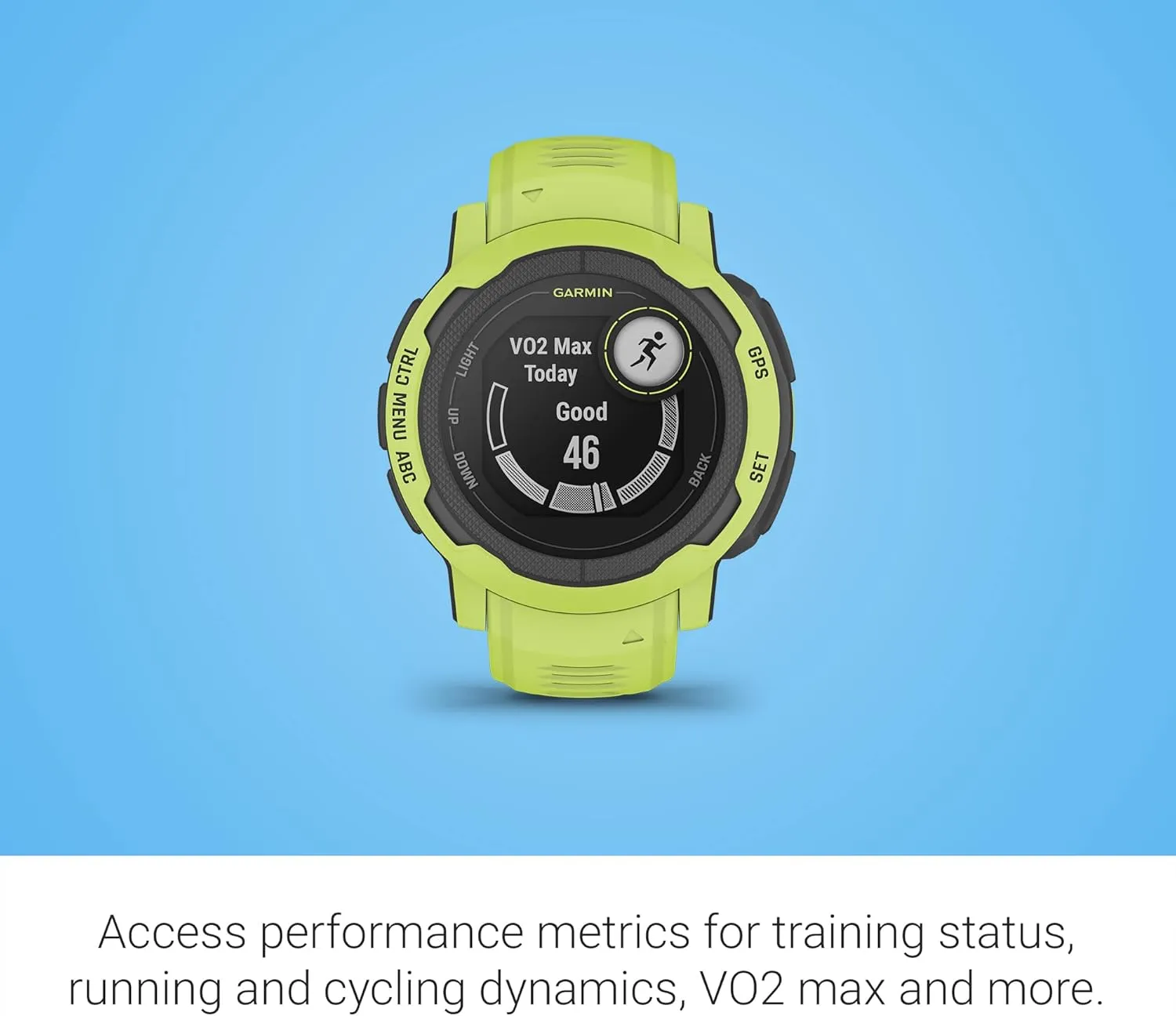 Garmin Instinct 2, Rugged GPS Outdoor Watch, Multi-GNSS Support, Tracback Routing, Electric Lime