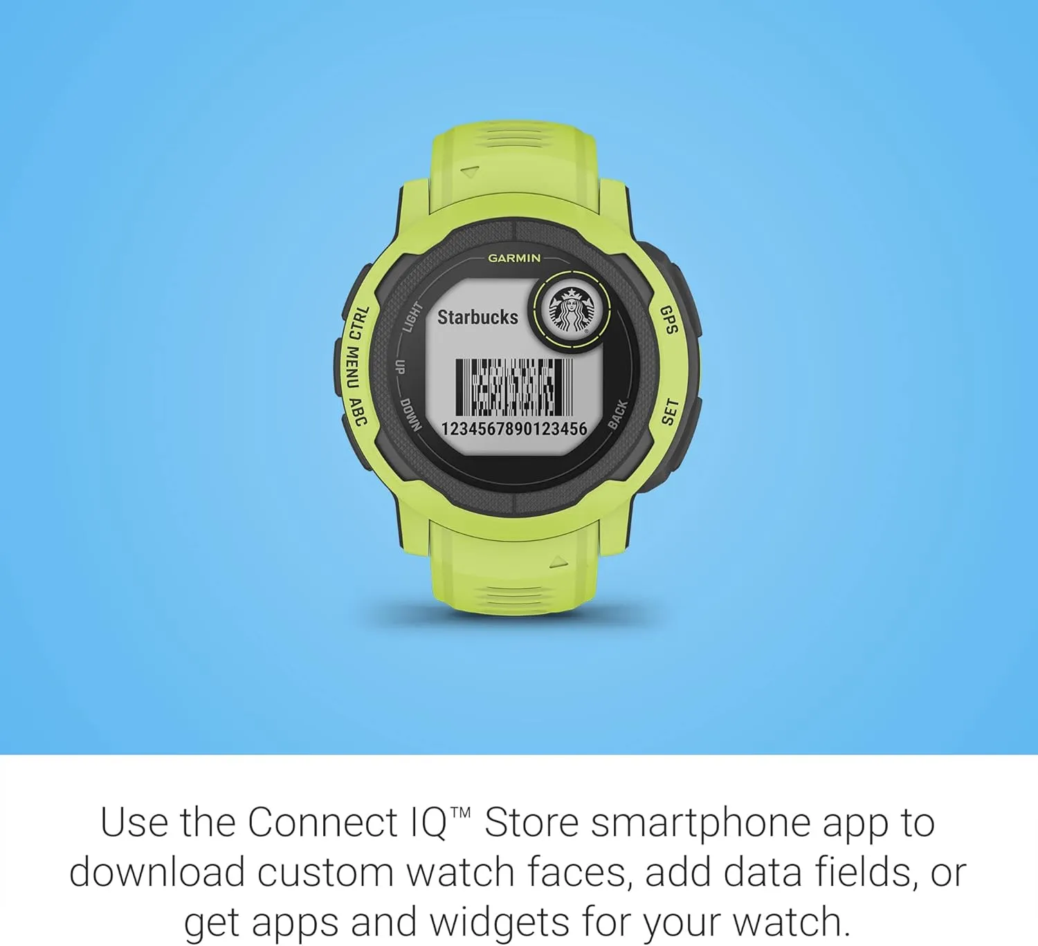 Garmin Instinct 2, Rugged GPS Outdoor Watch, Multi-GNSS Support, Tracback Routing, Electric Lime