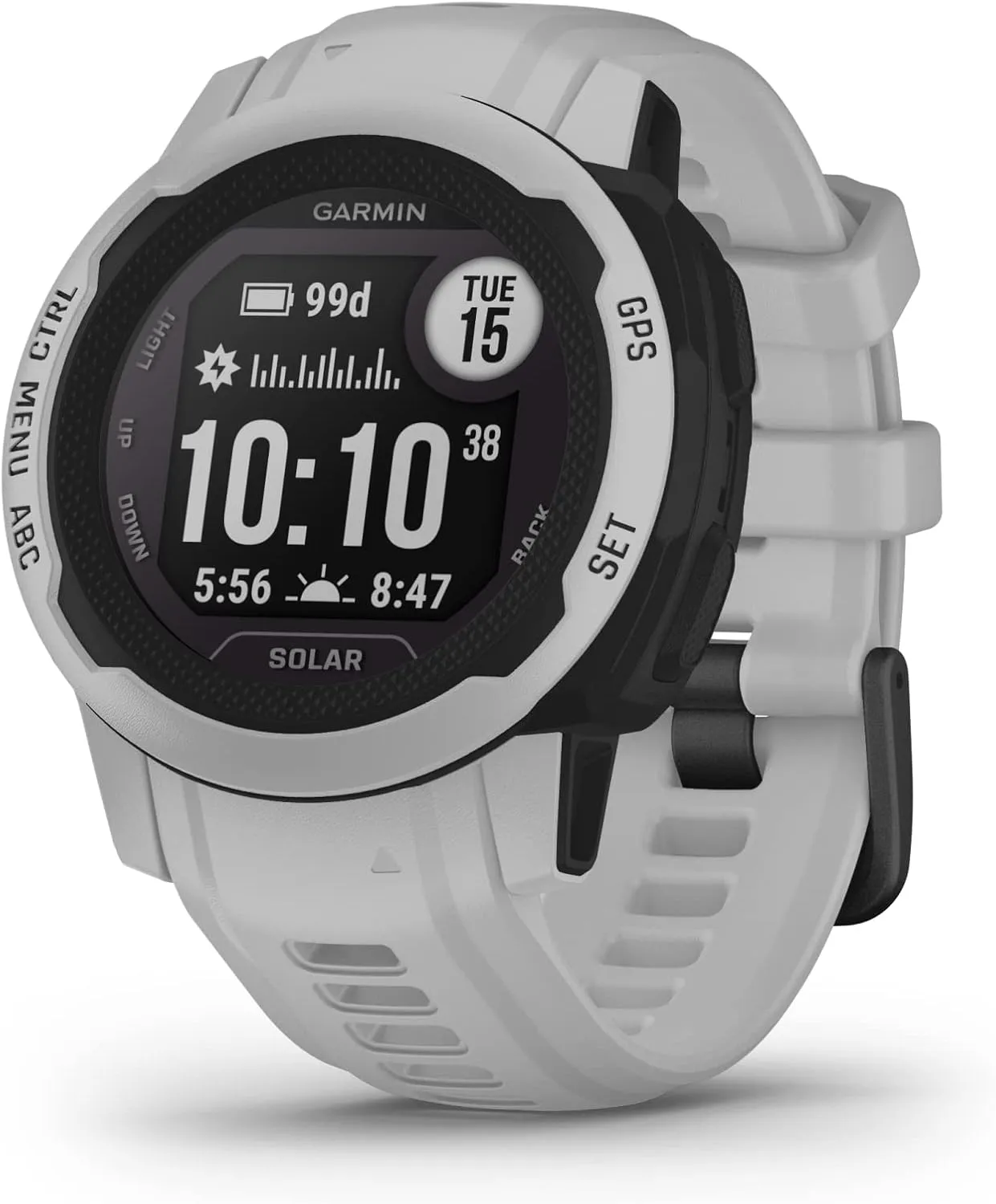 Garmin Instinct 2 Solar, GPS Outdoor Watch, Solar Charging Capabilities, Multi-GNSS Support, Tracbak Routing, Mist Gray (Renewed)