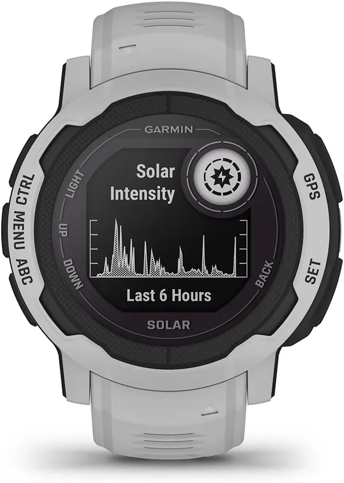 Garmin Instinct 2 Solar (Mist Gray) Rugged GPS Smartwatch Gift Box Bundle - 24/7 Health Monitoring, Tough & Durable, Sports Apps - Includes PlayBetter Screen Protectors, Wall Adapter & Hard Case