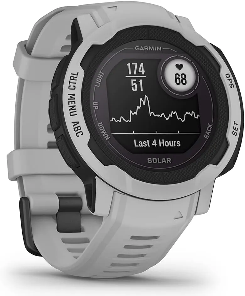 Garmin Instinct 2 Solar (Mist Gray) Rugged GPS Smartwatch Gift Box Bundle - 24/7 Health Monitoring, Tough & Durable, Sports Apps - Includes PlayBetter Screen Protectors, Wall Adapter & Hard Case