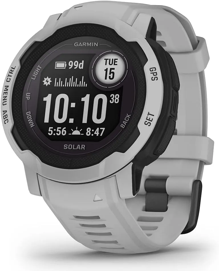 Garmin Instinct 2 Solar (Mist Gray) Rugged GPS Smartwatch Gift Box Bundle - 24/7 Health Monitoring, Tough & Durable, Sports Apps - Includes PlayBetter Screen Protectors, Wall Adapter & Hard Case