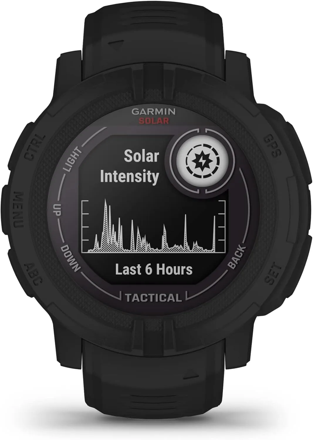 Garmin Instinct 2 Solar, Tactical-Edition, GPS Outdoor Watch, Solar Charging Capabilities, Multi-GNSS Support, Tracback Routing, Black