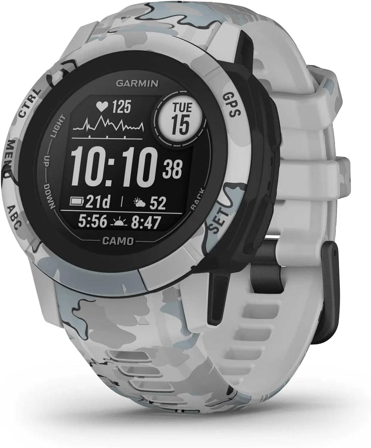 Garmin Instinct 2S, Camo-Edition, Smaller-sized Rugged Outdoor Watch with GPS, Built for All Elements, Multi-GNSS Support, Tracback Routing and More, mist camo