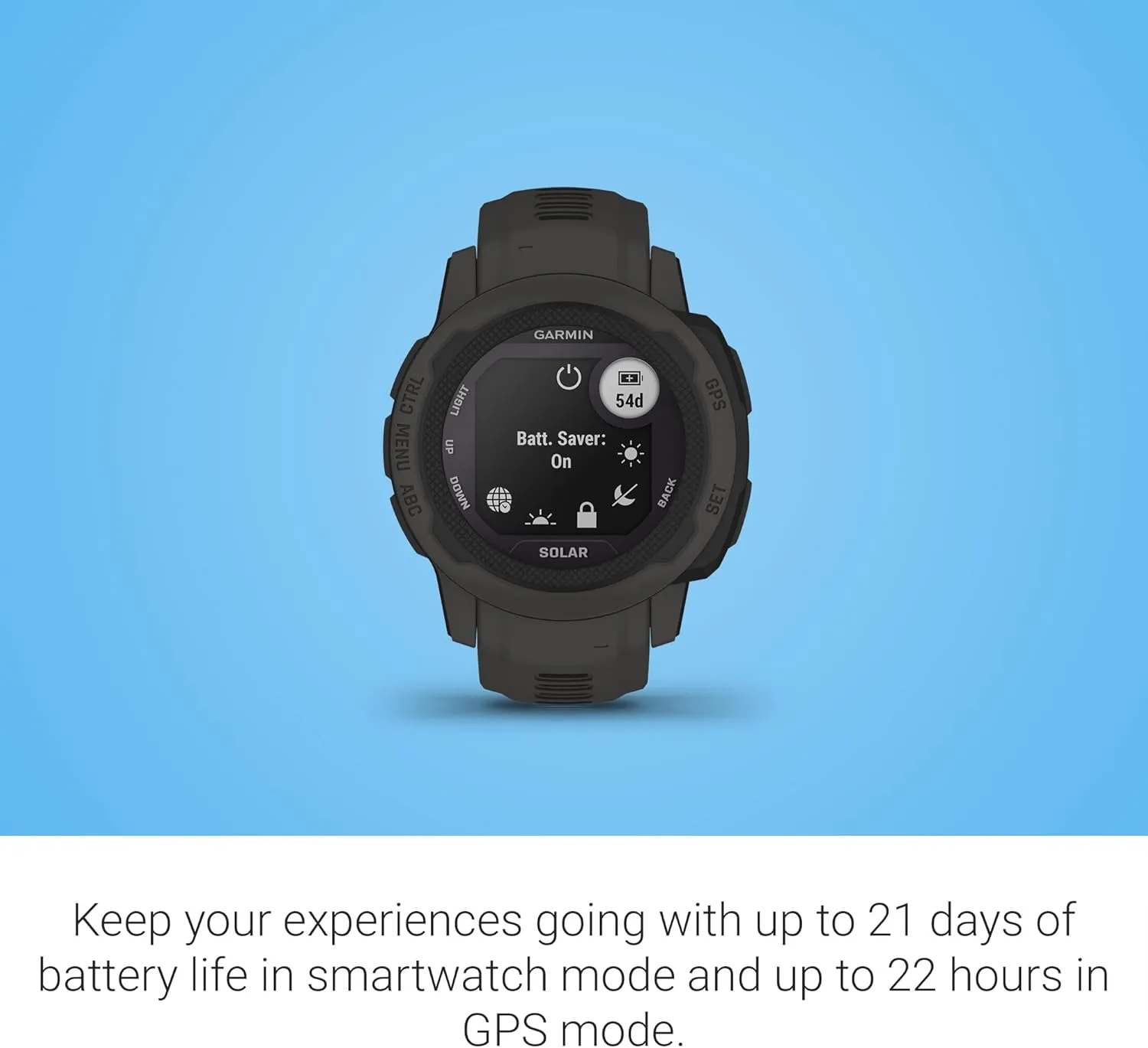 Garmin Instinct 2S, Smaller-Sized GPS Outdoor Watch, Multi-GNSS Support, Tracback Routing, Graphite, 40 MM (Renewed)