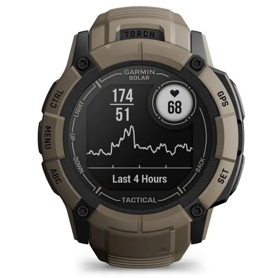 Garmin Instinct 2X Solar Rugged GPS Smartwatch, Tactical Edition, Coyote Tan