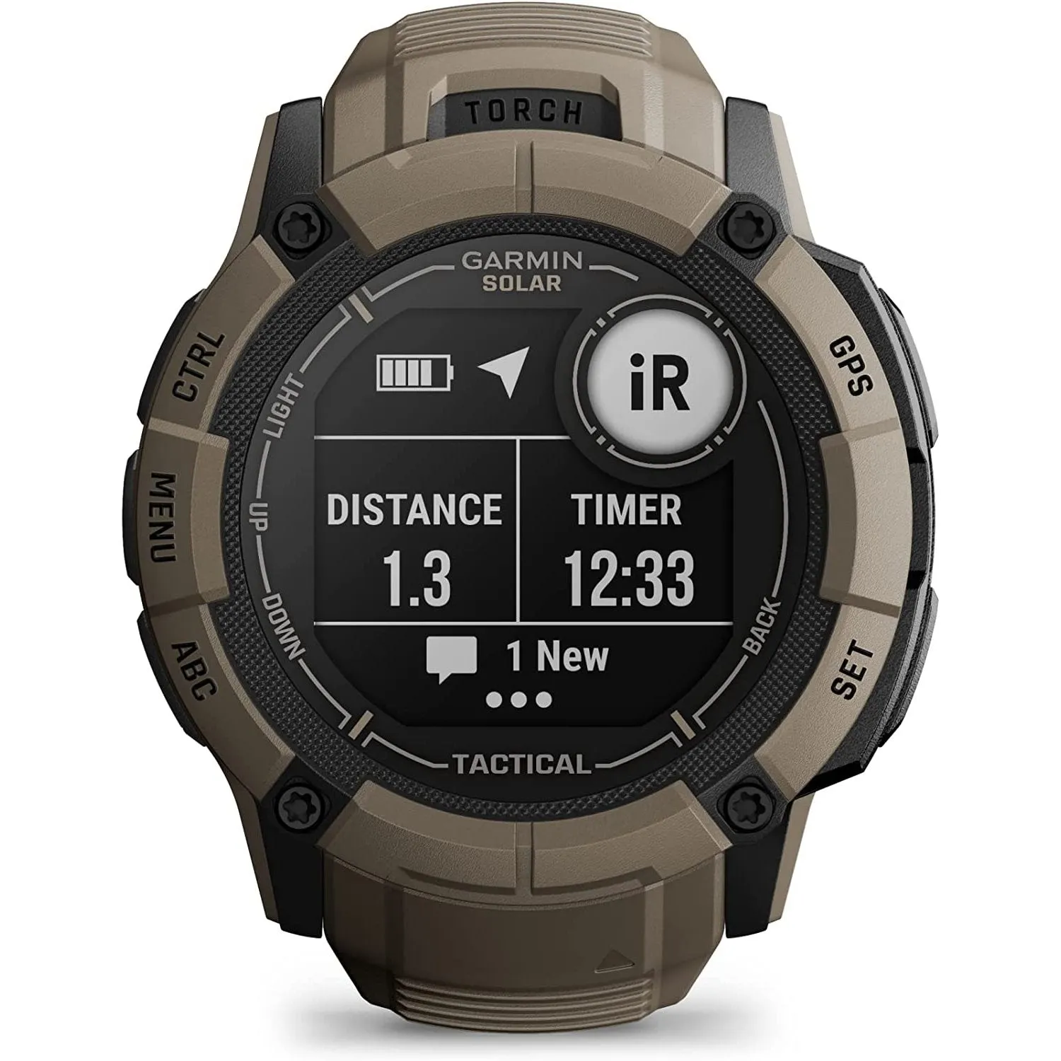 Garmin Instinct 2X Solar Rugged GPS Smartwatch, Tactical Edition, Coyote Tan