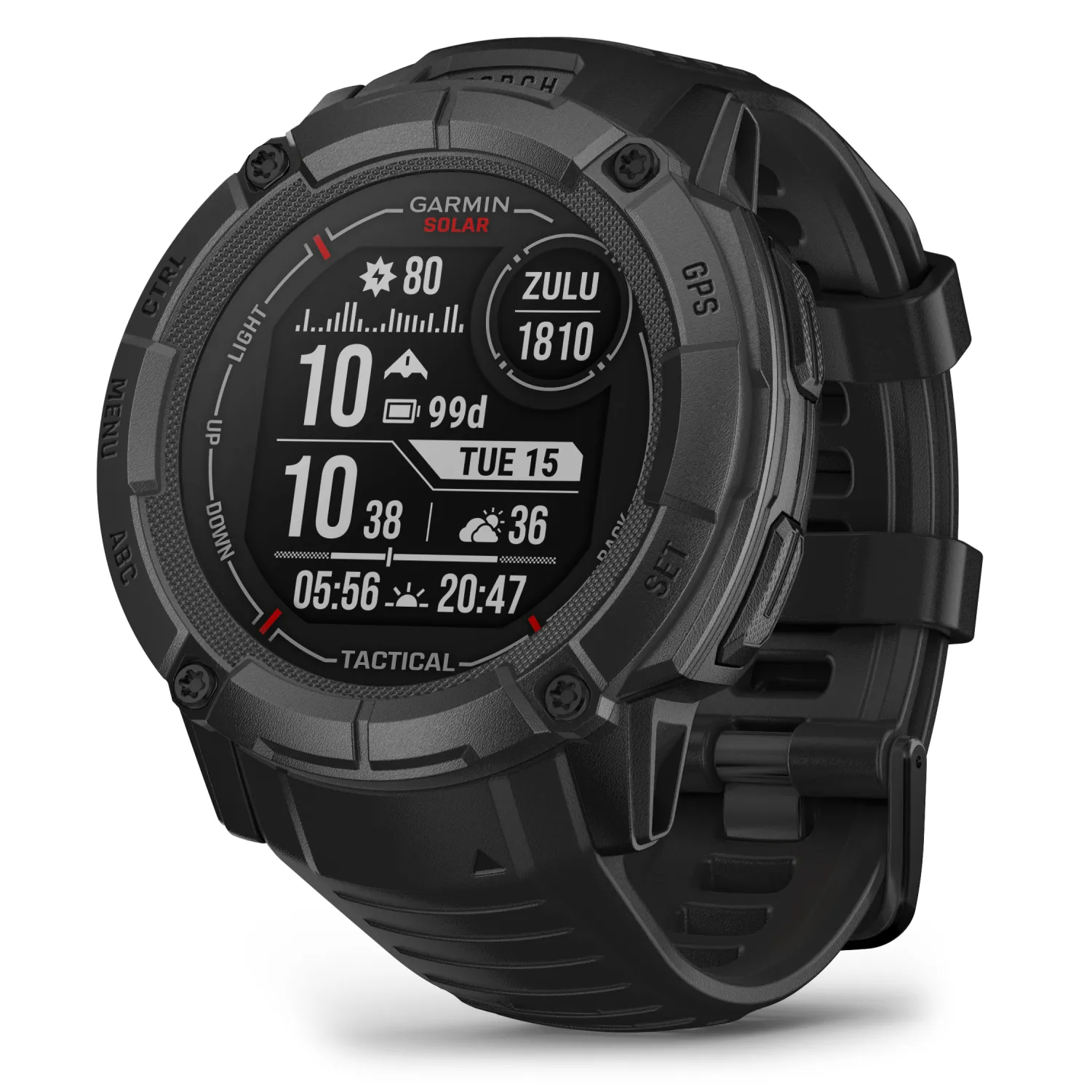 Garmin Instinct 2X Solar Series Rugged GPS Men Smartwatch with Power Glass Lens, LED Flashlight with Wearable4U EarBuds Bundle
