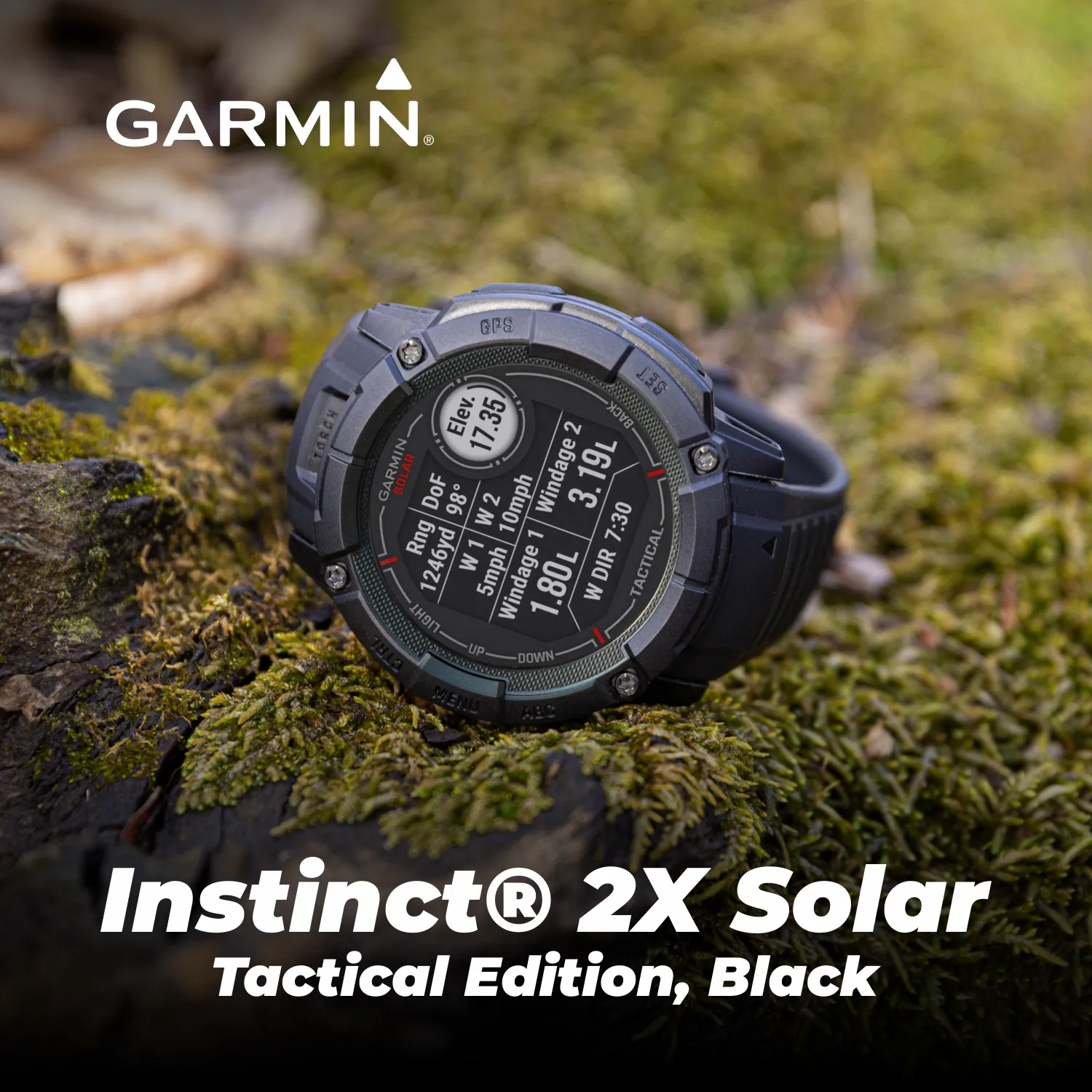 Garmin Instinct 2X Solar Series Rugged GPS Men Smartwatch with Power Glass Lens, LED Flashlight with Wearable4U EarBuds Bundle