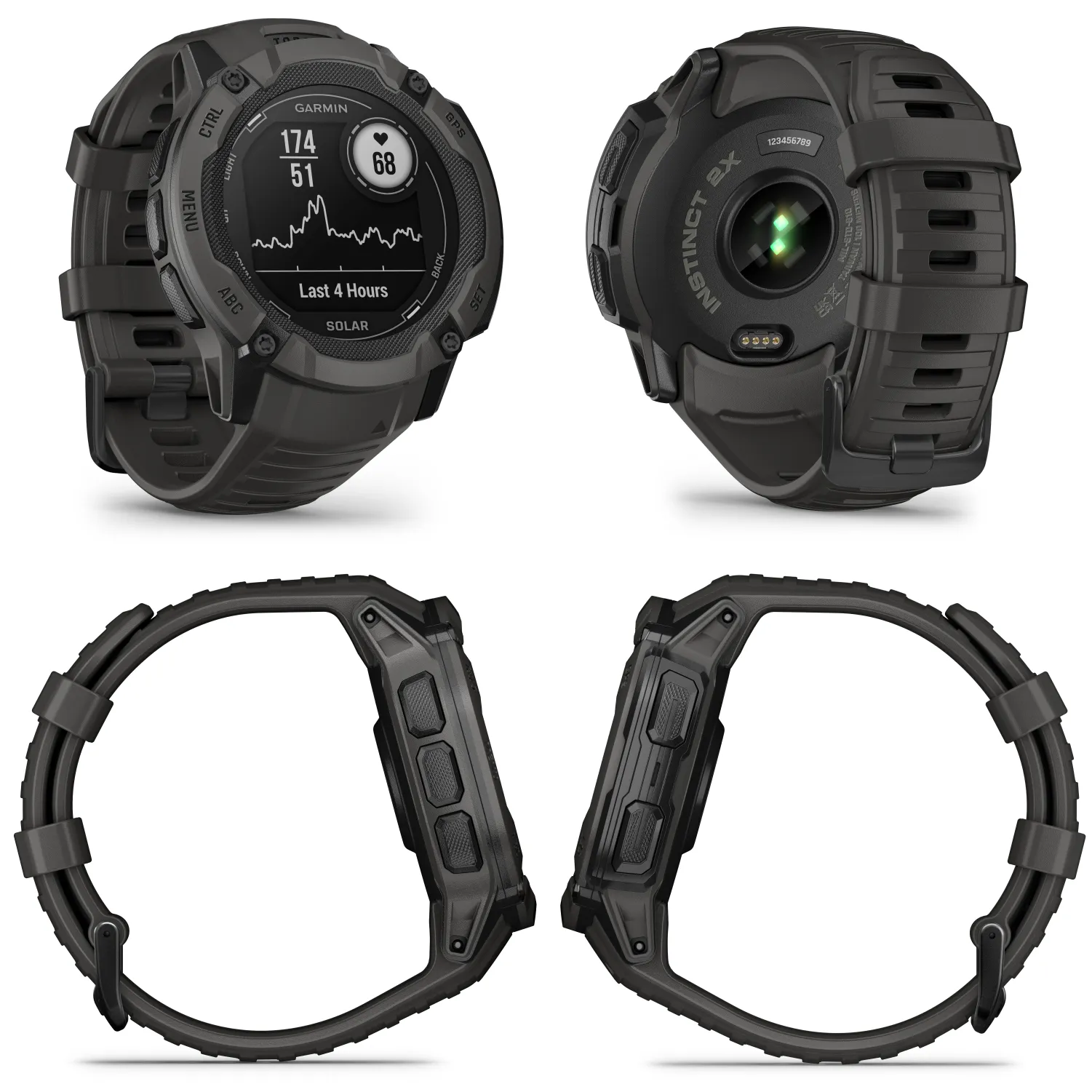 Garmin Instinct 2X Solar Series Rugged GPS Men Smartwatch with Power Glass Lens, LED Flashlight with Wearable4U EarBuds Bundle