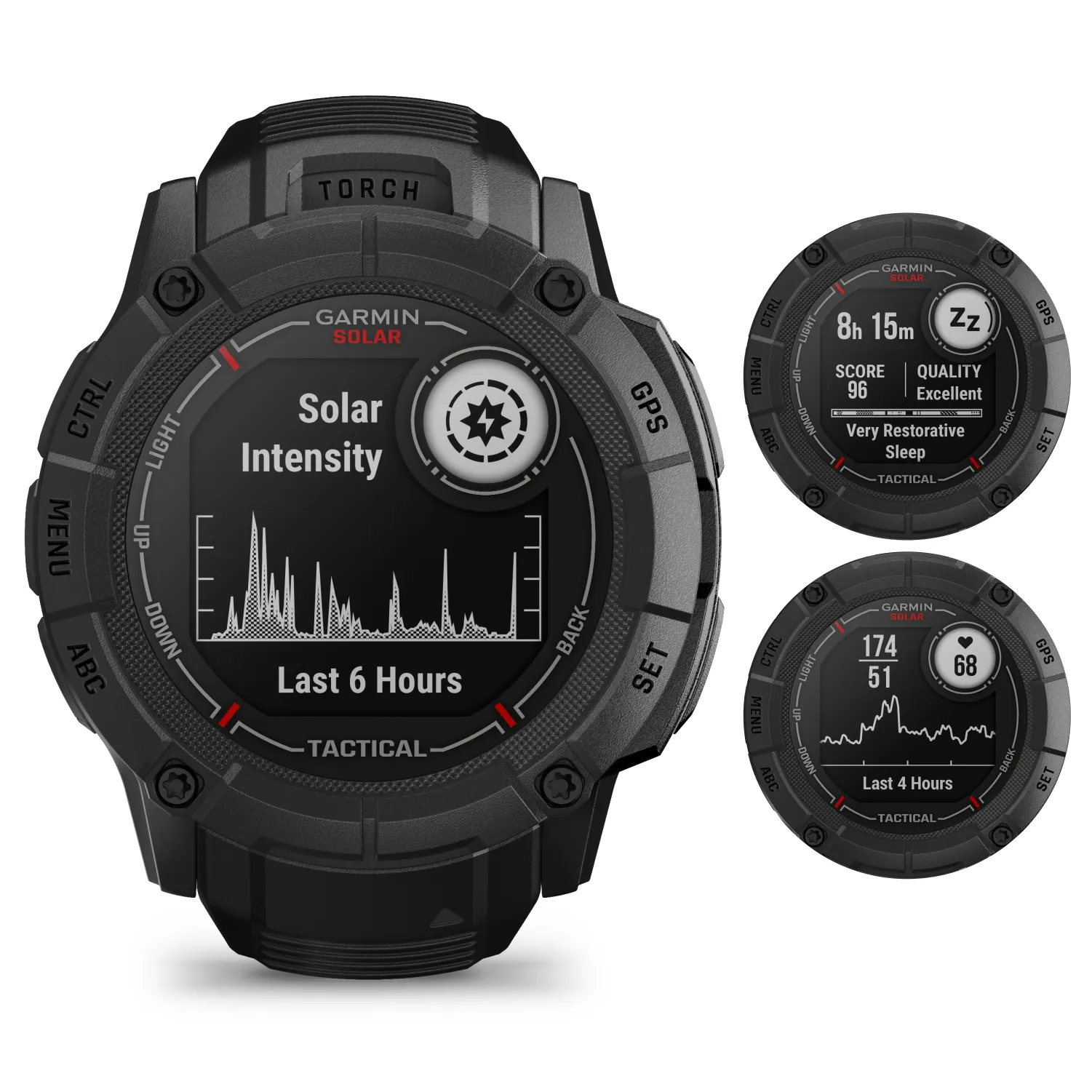 Garmin Instinct 2X Solar Series Rugged GPS Men Smartwatch with Power Glass Lens, LED Flashlight with Wearable4U EarBuds Bundle