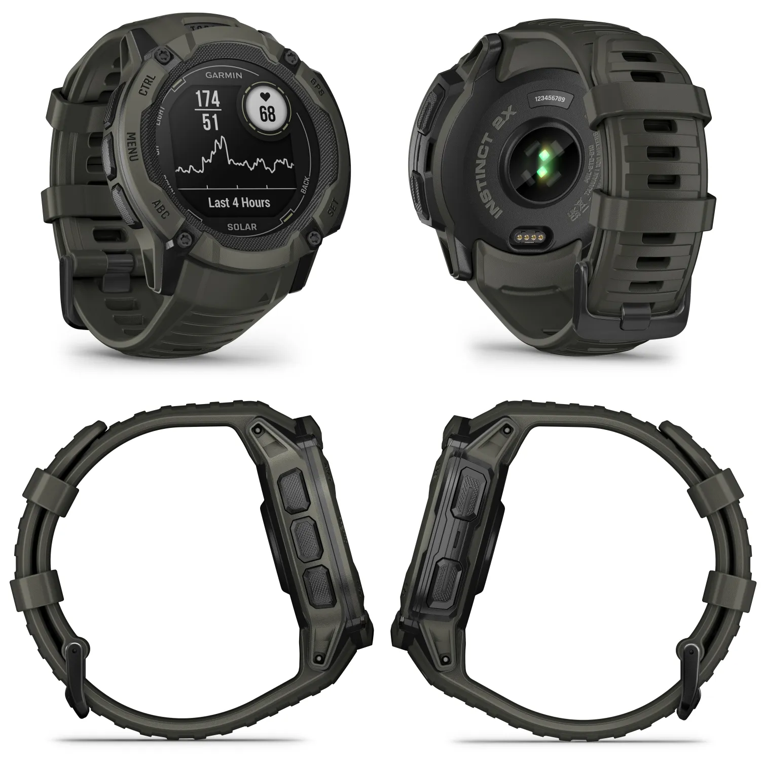 Garmin Instinct 2X Solar Series Rugged GPS Men Smartwatch with Power Glass Lens, LED Flashlight with Wearable4U EarBuds Bundle
