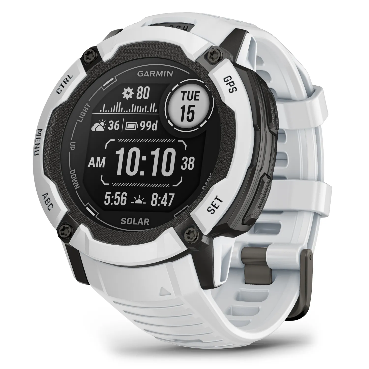 Garmin Instinct 2X Solar Series Rugged GPS Men Smartwatch with Power Glass Lens, LED Flashlight with Wearable4U EarBuds Bundle