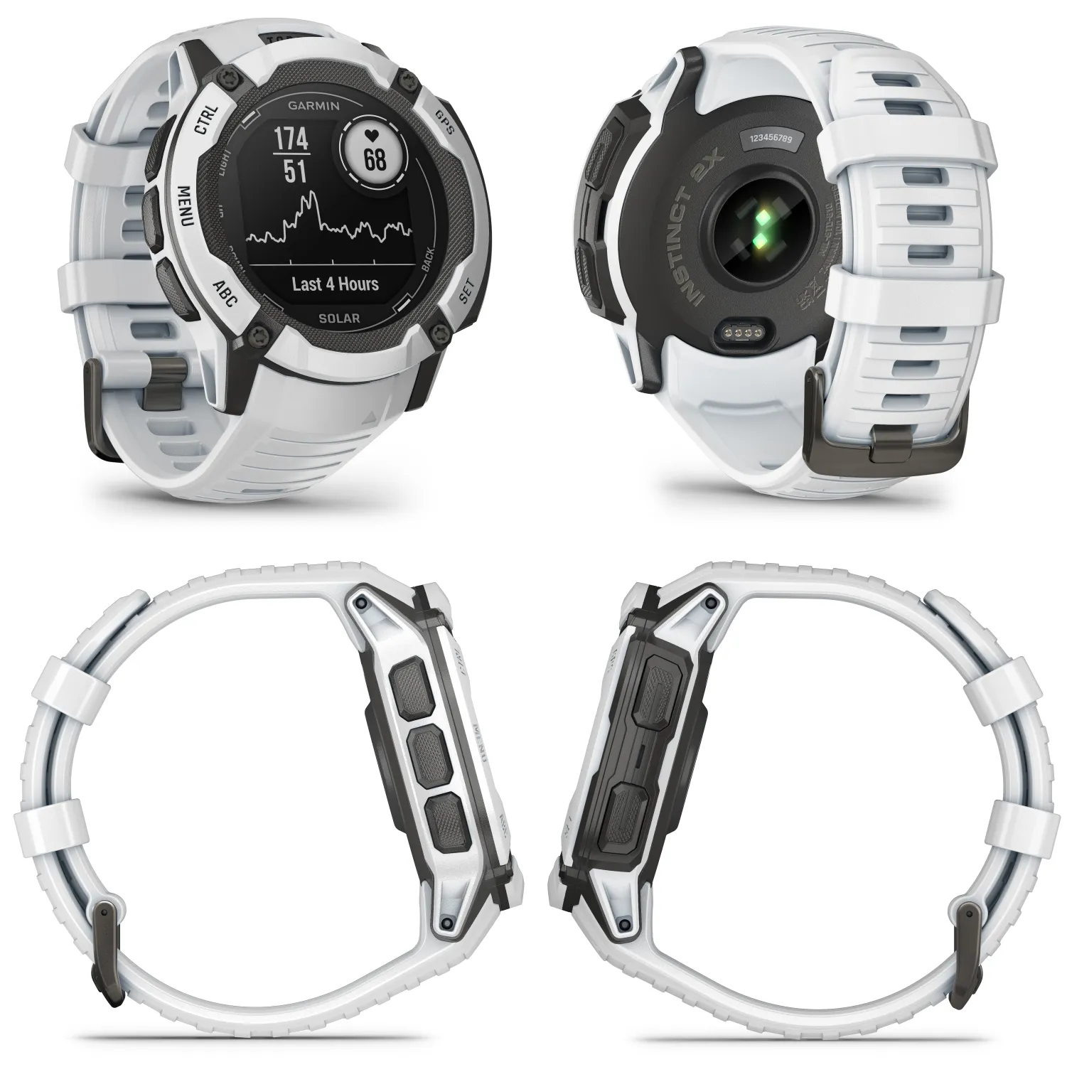 Garmin Instinct 2X Solar Series Rugged GPS Men Smartwatch with Power Glass Lens, LED Flashlight with Wearable4U EarBuds Bundle