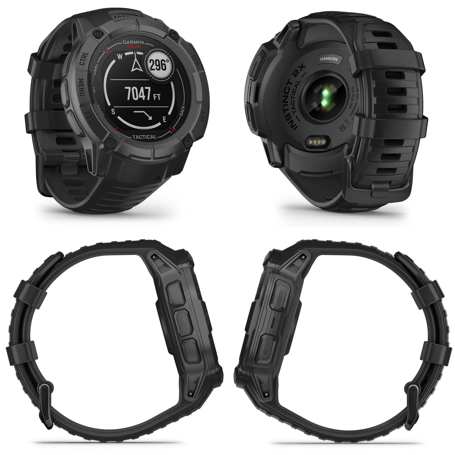 Garmin Instinct 2X Solar Series Rugged GPS Men Smartwatch with Power Glass Lens, LED Flashlight with Wearable4U EarBuds Bundle