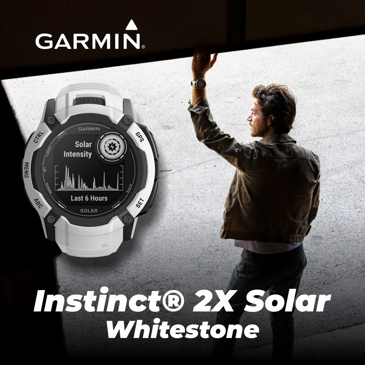 Garmin Instinct 2X Solar Series Rugged GPS Men Smartwatch with Power Glass Lens, LED Flashlight with Wearable4U EarBuds Bundle