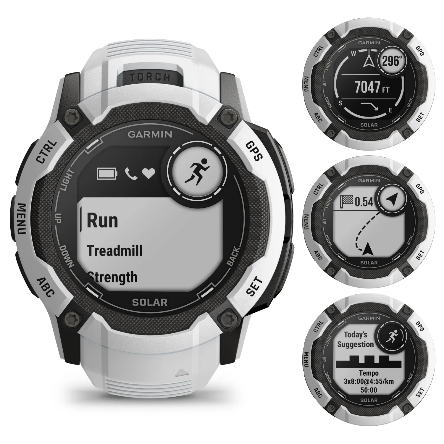 Garmin Instinct 2X Solar Series Rugged GPS Men Smartwatch with Power Glass Lens, LED Flashlight with Wearable4U EarBuds Bundle