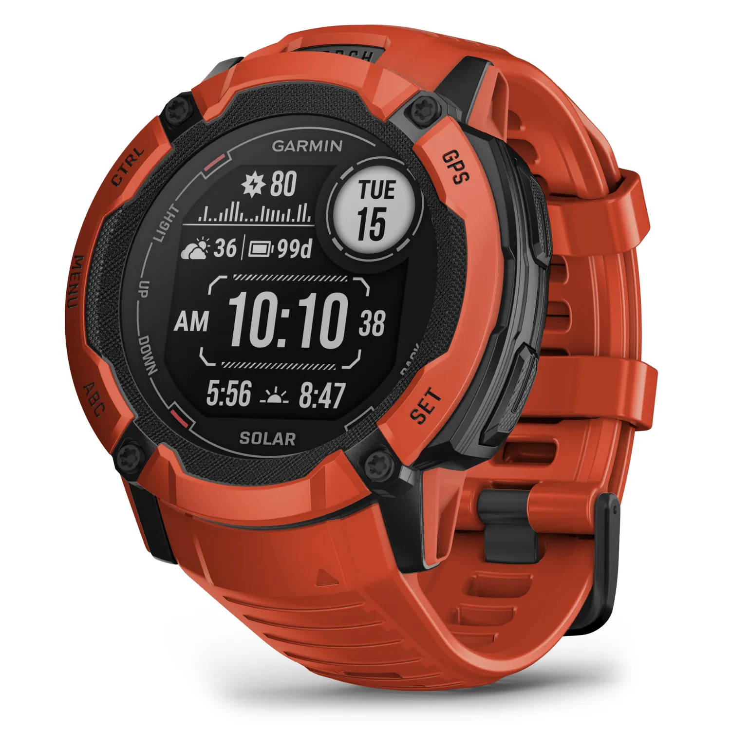 Garmin Instinct 2X Solar Series Rugged GPS Men Smartwatch with Power Glass Lens, LED Flashlight with Wearable4U EarBuds Bundle