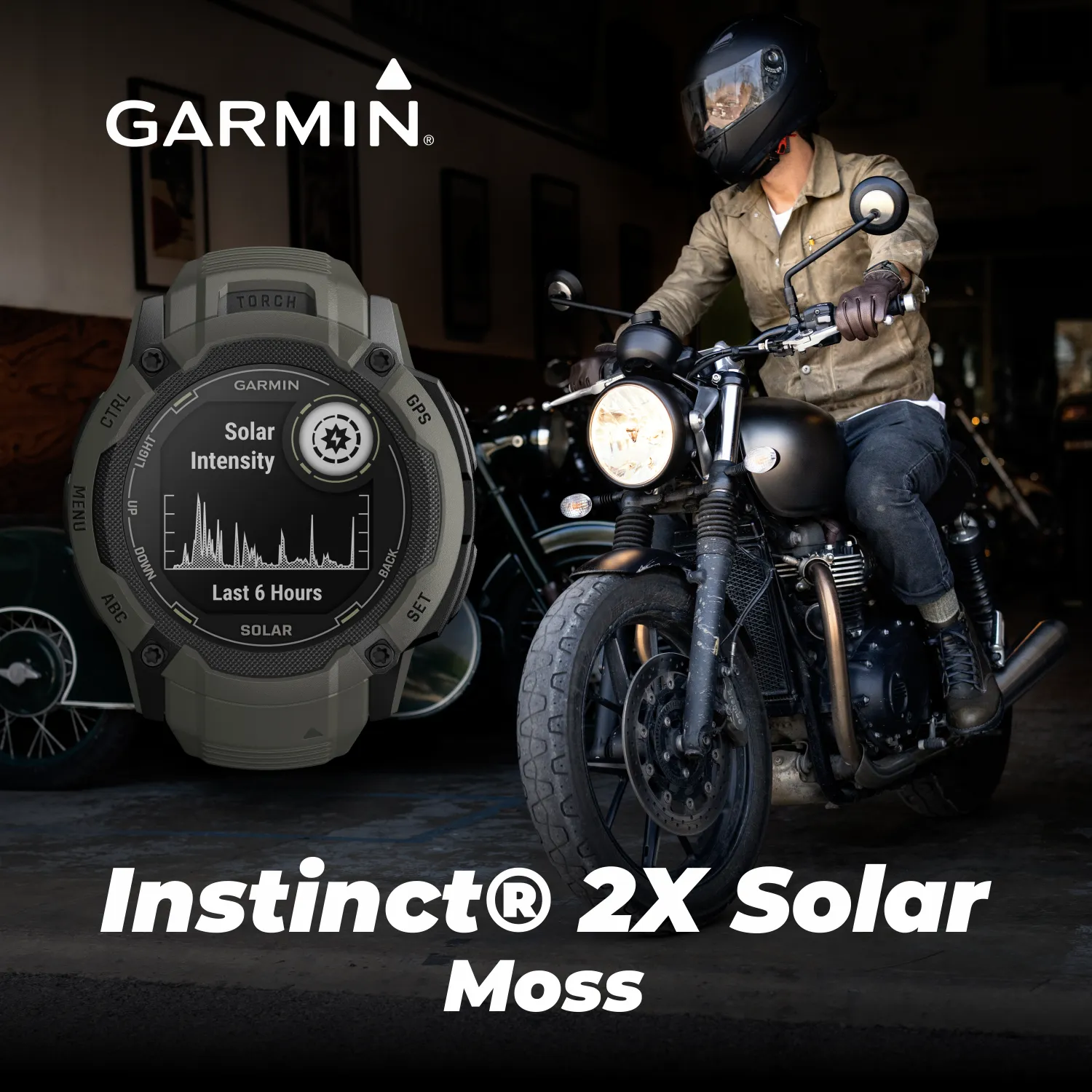 Garmin Instinct 2X Solar Series Rugged GPS Men Smartwatch with Power Glass Lens, LED Flashlight with Wearable4U EarBuds Bundle