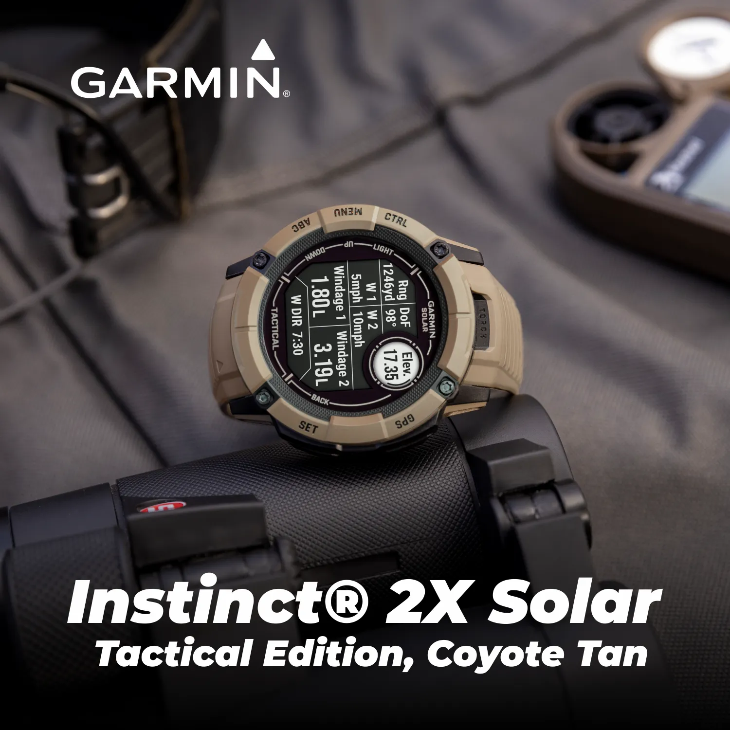 Garmin Instinct 2X Solar Series Rugged GPS Men Smartwatch with Power Glass Lens, LED Flashlight with Wearable4U EarBuds Bundle