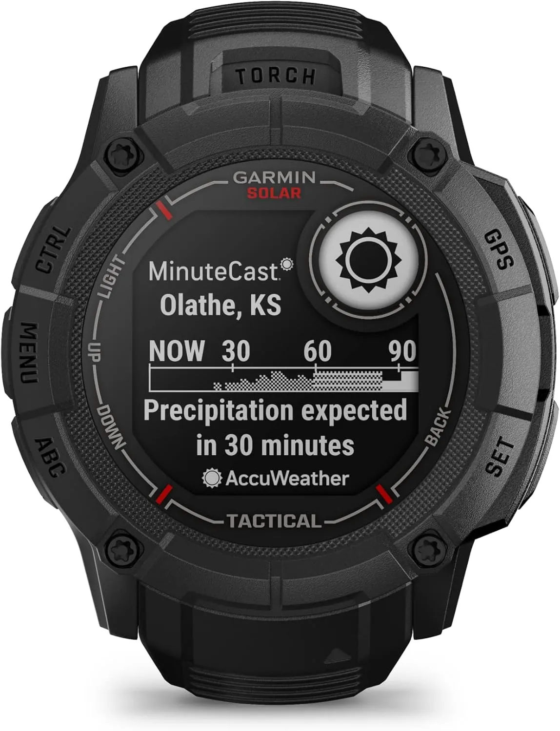 Garmin Instinct 2X Solar - Tactical Edition, Rugged GPS Smartwatch, Built-in Flashlight, Ballistics Calculator, Solar Charging Capability, Black