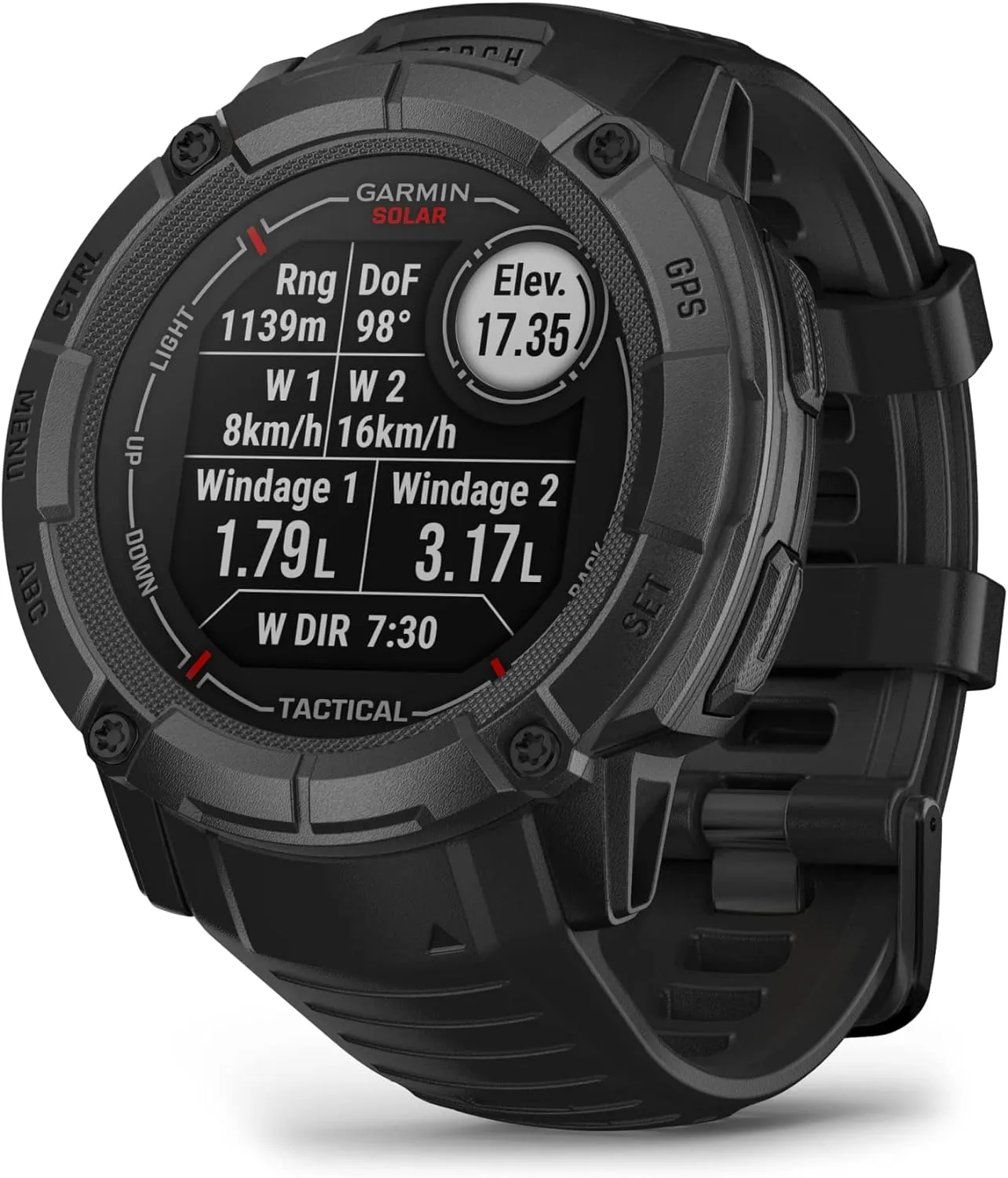 Garmin Instinct 2X Solar - Tactical Edition, Rugged GPS Smartwatch, Built-in Flashlight, Ballistics Calculator, Solar Charging Capability, Black