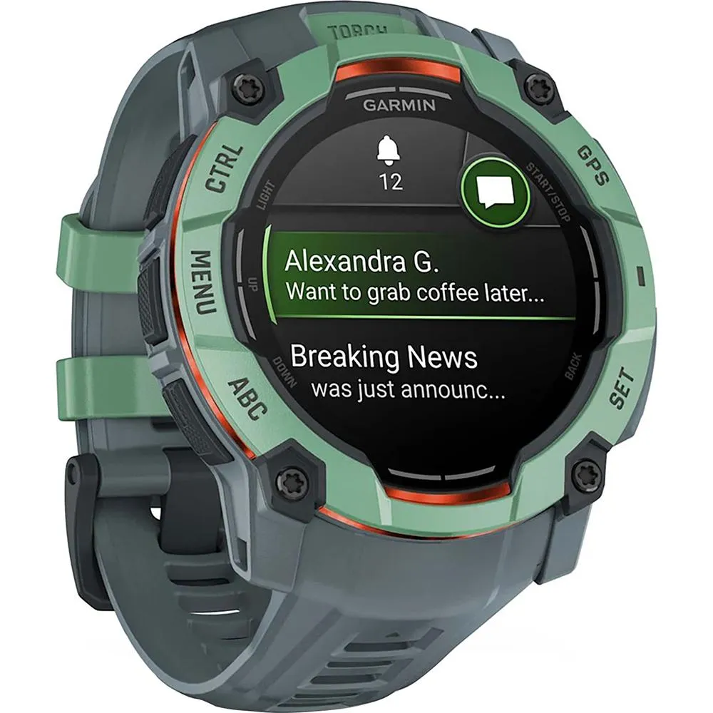 Garmin Instinct 3 - 50 mm Outdoor GPS Smartwatch, AMOLED, Neo Tropic with Twilight Band