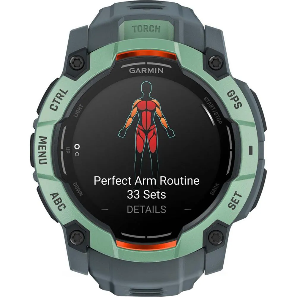 Garmin Instinct 3 - 50 mm Outdoor GPS Smartwatch, AMOLED, Neo Tropic with Twilight Band
