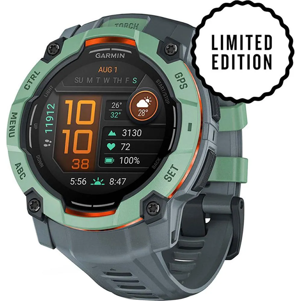 Garmin Instinct 3 - 50 mm Outdoor GPS Smartwatch, AMOLED, Neo Tropic with Twilight Band