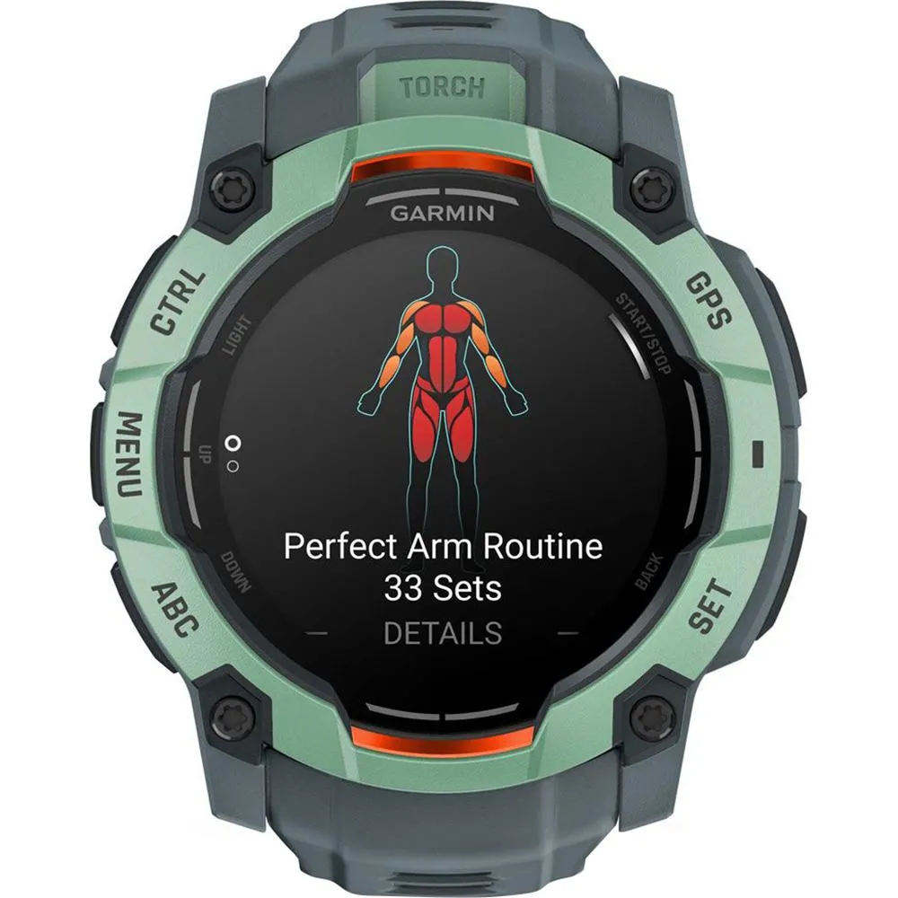 Garmin Instinct 3 50mm Outdoor GPS Smartwatch   Screen Protector   2 Yr Warranty Bundle