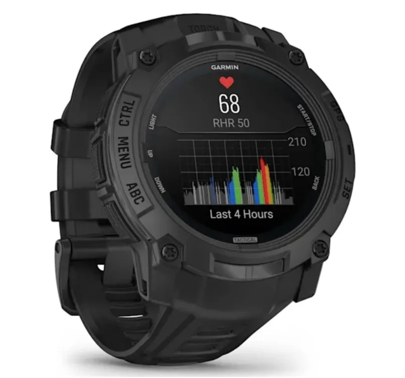 Garmin Instinct 3 Tactical Solar / AMOLED 45-50 mm GPS Rugged Outdoor Smartwatch with Wearable4U Bundle