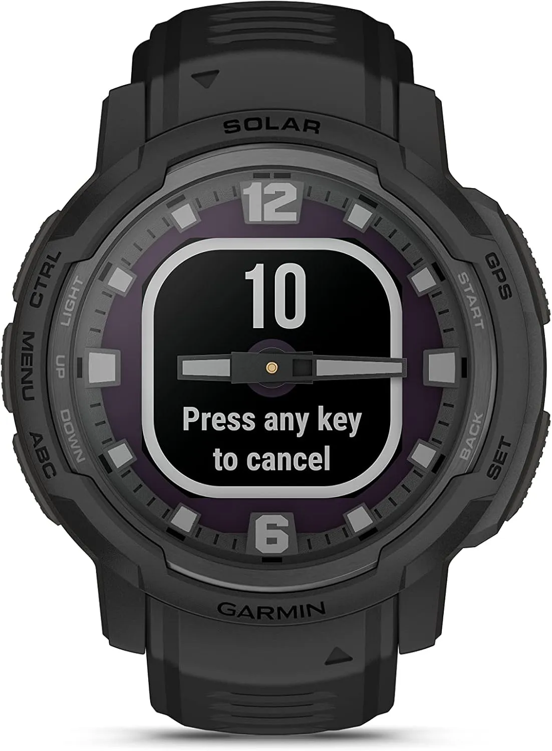 Garmin Instinct Crossover Solar Tactical, Rugged Hybrid Multisport GPS Smartwatch, Graphite | Heart Rate Monitor, Analog Hands, Digital Display, Up to 28 Day Battery Life w/Signature Charging Bundle