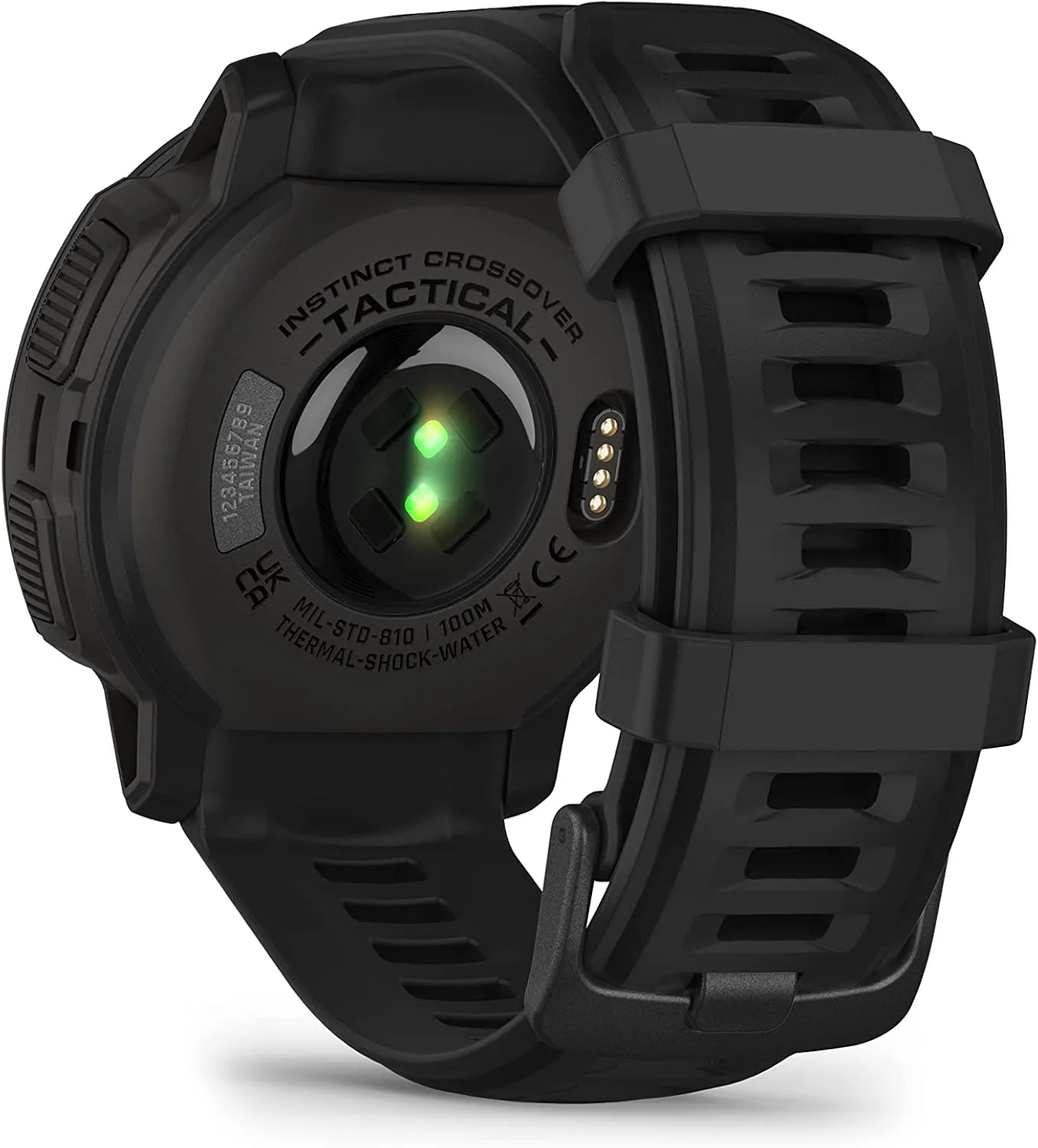 Garmin Instinct Crossover Solar Tactical, Rugged Hybrid Multisport GPS Smartwatch, Graphite | Heart Rate Monitor, Analog Hands, Digital Display, Up to 28 Day Battery Life w/Signature Charging Bundle