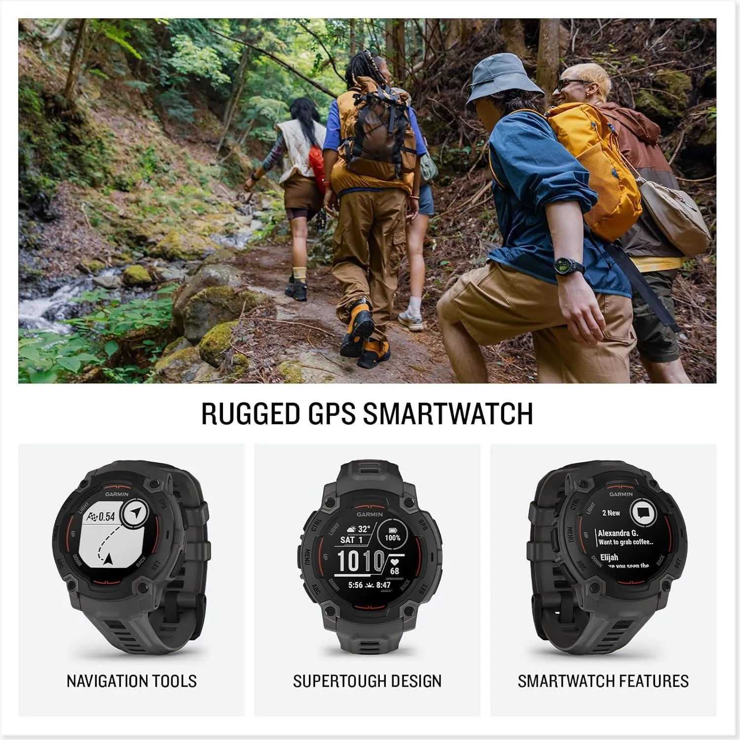 Garmin Instinct E 45mm (Electric Lime) Rugged Outdoor GPS Smartwatch Bundle - 24/7 Health Monitoring, Wrist-Based Heart Rate, Long Battery Life with PlayBetter Portable Charger & HD Screen Protectors