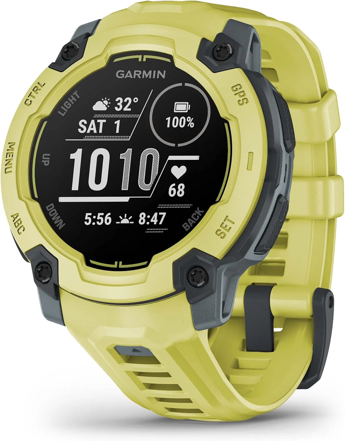 Garmin Instinct E 45mm (Electric Lime) Rugged Outdoor GPS Smartwatch Bundle - 24/7 Health Monitoring, Wrist-Based Heart Rate, Long Battery Life with PlayBetter Portable Charger & HD Screen Protectors