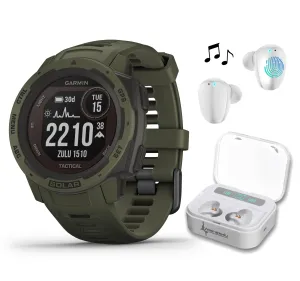 Garmin Instinct Solar Tactical Edition Premium GPS Smartwatch with Included Wearable4U Bundle