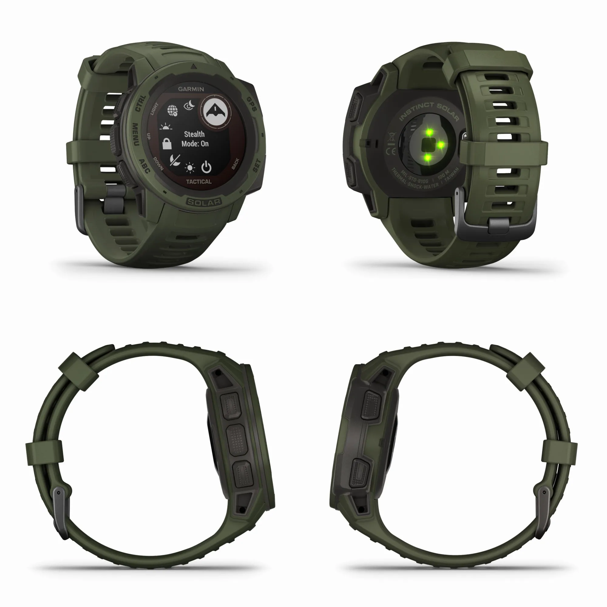 Garmin Instinct Solar Tactical Edition Premium GPS Smartwatch with Included Wearable4U Bundle