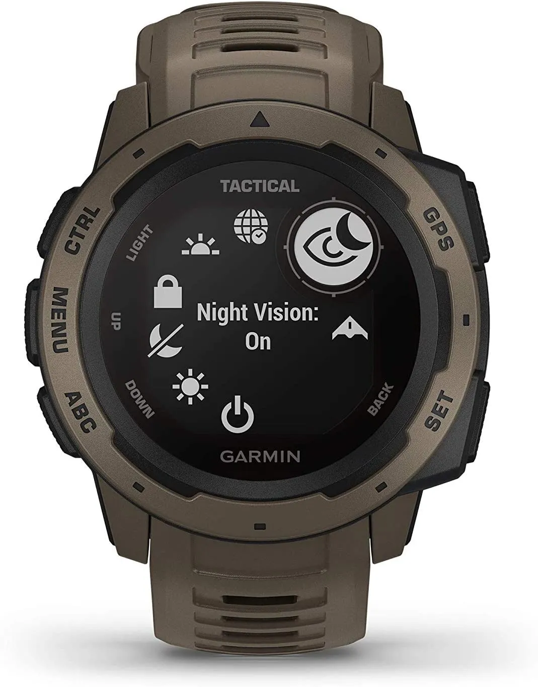Garmin Instinct Tactical Edition GPS Watch and 2200 mAh Power Bank Bundle (Tactical Coyote Tan)