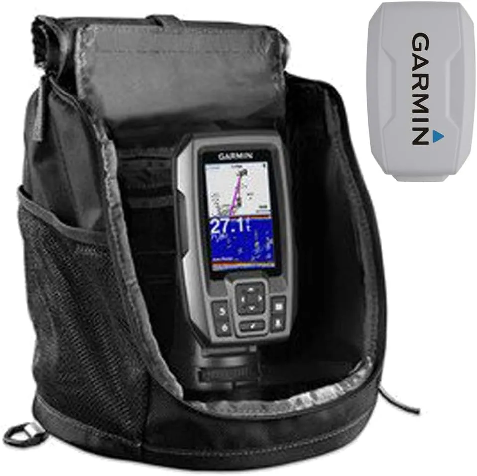 Garmin Striker 4 CHIRP Fishfinder/GPS Bundle GPS Accessory Bundle and Protective Cover (010-01550-10)