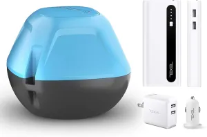 Garmin Striker Cast, Castable Sonar with GPS for Smartphone or Tablet (010-02246-02) and Texel 10,000mAh Portable Battery Pack, Wall and Car Charger Bundle