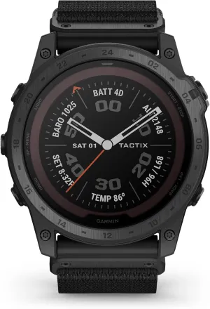Garmin tactix 7, Pro Edition, Ruggedly Built Tactical GPS Watch with Solar Charging Capabilities and Nylon Band (Renewed)