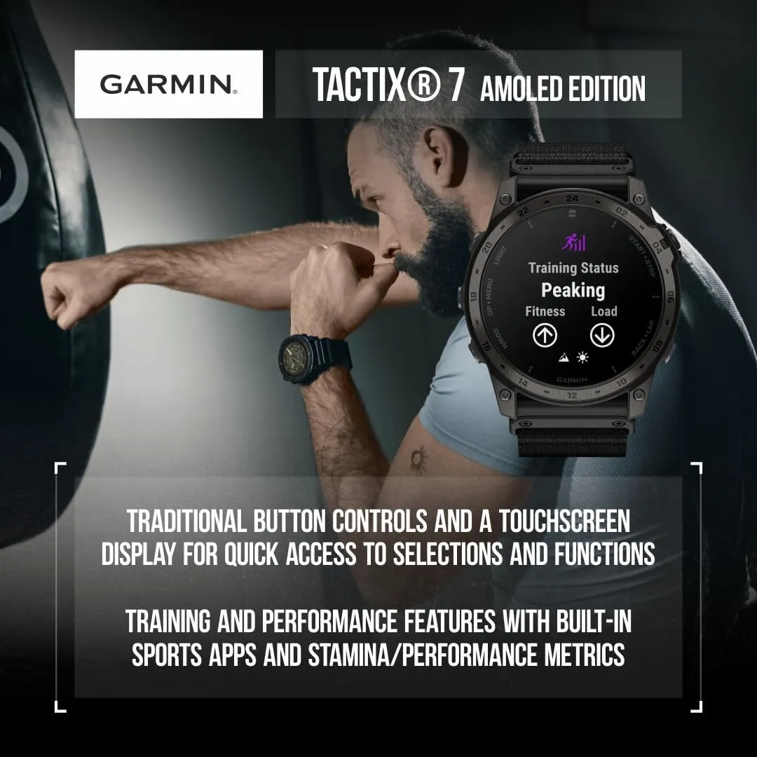 Garmin Tactix 7 Tactical Multisport GPS Smartwatch with 1.4” Always-On Display Tactical Watch | Advanced Training, Tracking   Mission-ready Features