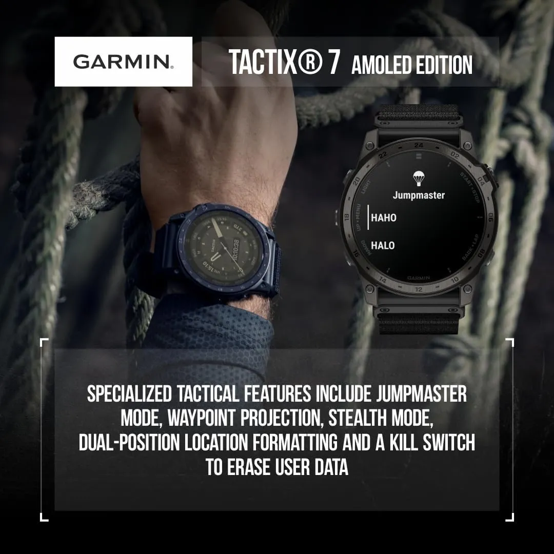 Garmin Tactix 7 Tactical Multisport GPS Smartwatch with 1.4” Always-On Display Tactical Watch | Advanced Training, Tracking   Mission-ready Features